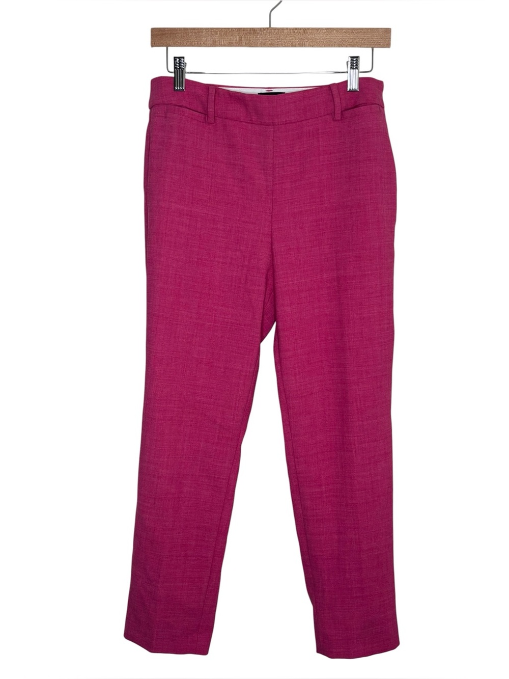 Talbots dress pants Chatham pink wool side zip size 6P